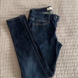 Dark wash skinny jeans